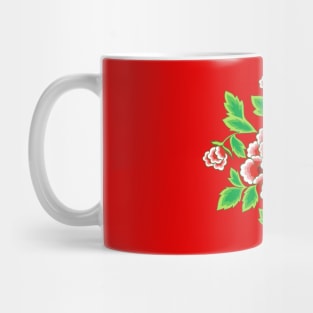 Seamless Chinese Peonies Pattern Mug